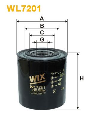 WIX FILTERS Öljynsuodatin WL7201